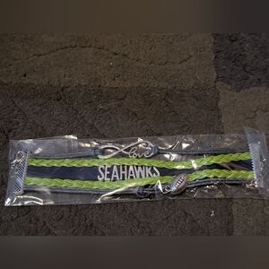 Seahawks Love Bracelet with Green and Gray Braids